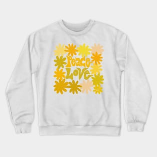 Peace Love Cheer watercolor art by Surfy Birdy Crewneck Sweatshirt